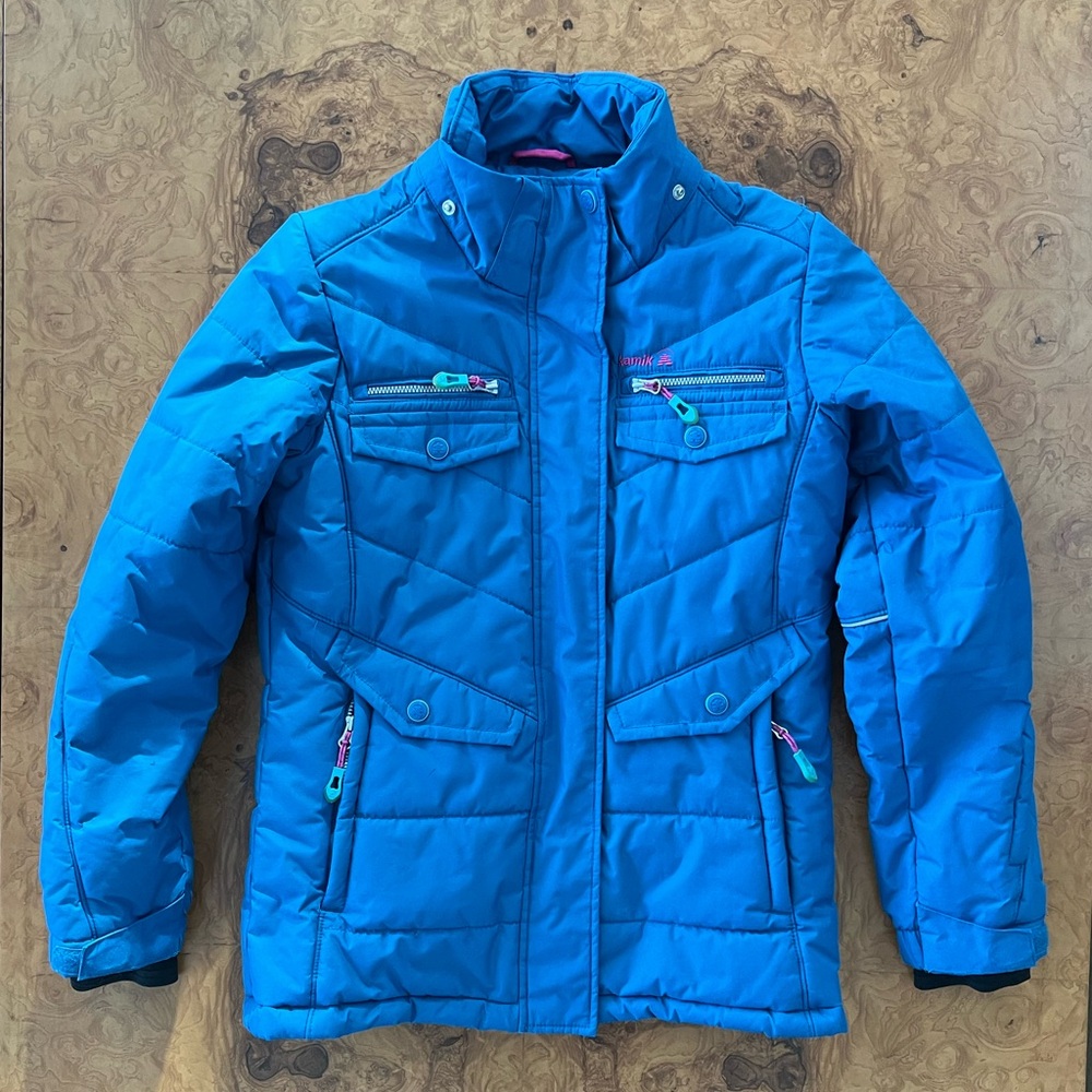 Kamik Kids Ski Jacket with Zip-On Hood Size 12